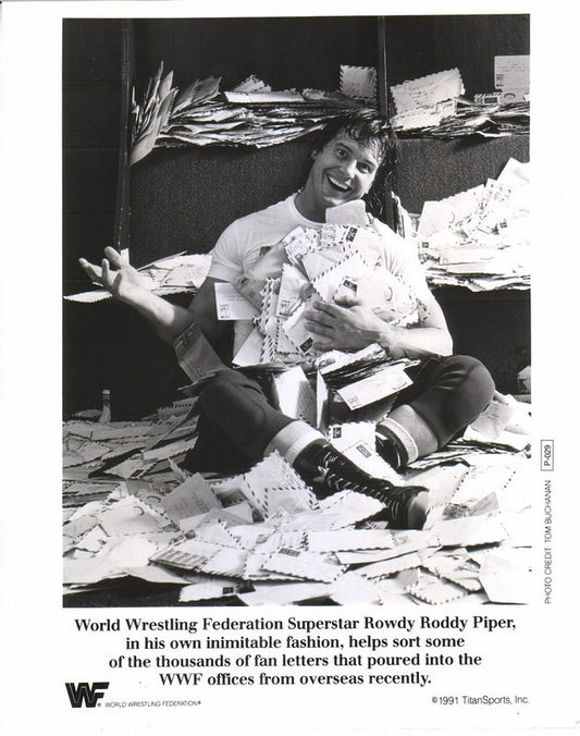 1991 Rowdy Roddy Piper P029 b/w