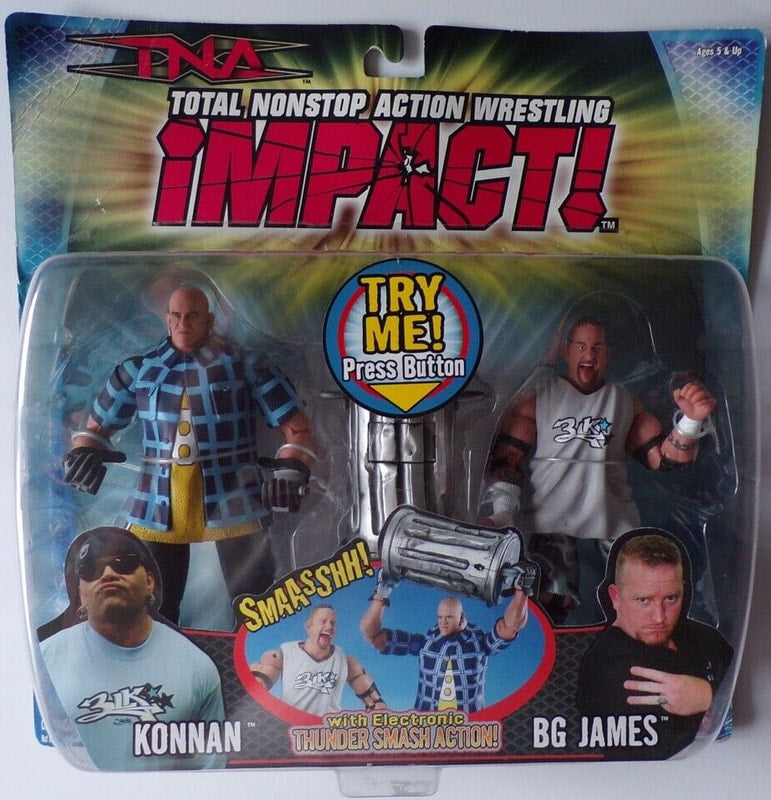 TNA/Impact Wrestling Marvel Toys TNA Wrestling Impact! Multipack: 1 Konnan & BG James Action & Toy Figures PWcatalog