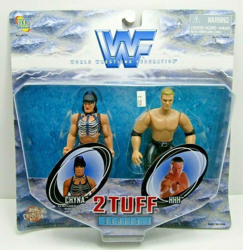 1998 WWF Jakks Pacific 2 Tuff 1 Chyna & HHH