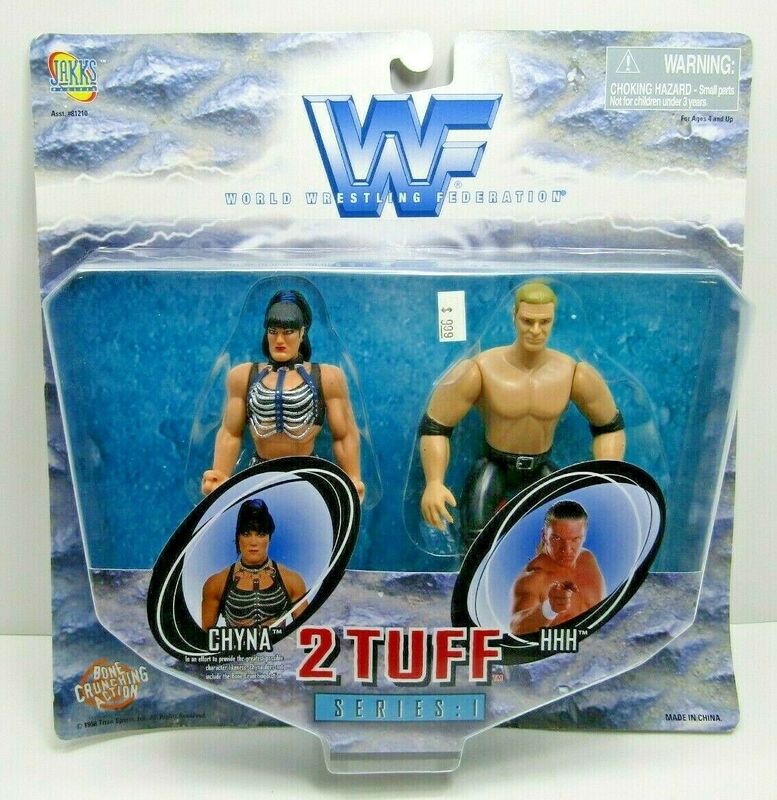 1998 WWF Jakks Pacific 2 Tuff 1 Chyna & HHH Action & Toy Figures PWcatalog
