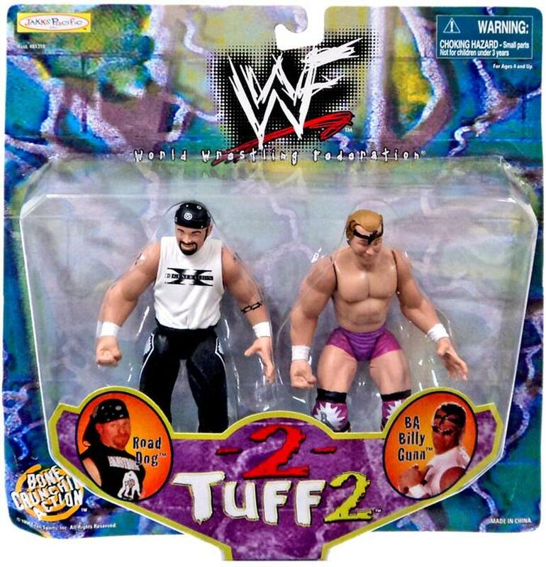 1998 WWF Jakks Pacific 2 Tuff 2 Road Dogg & BA Billy Gunn