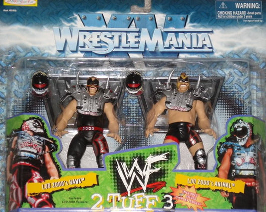 1999 WWF Jakks Pacific 2 Tuff 3 LOD 2000: Hawk & Animal