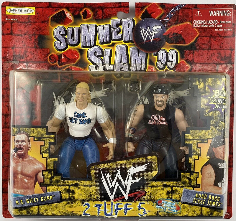 1999 WWF Jakks Pacific 2 Tuff 5 B.A. Billy Gunn & Road Dogg Jesse James