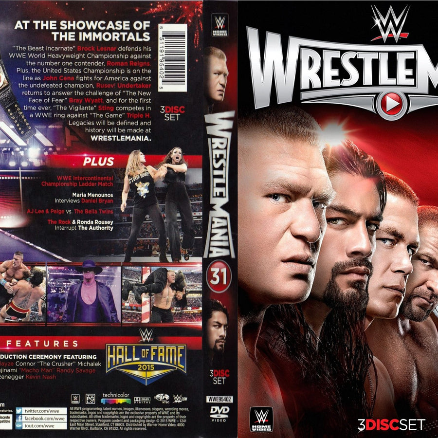 Wrestlemania 31 DVDs & Videos Pwcatalog