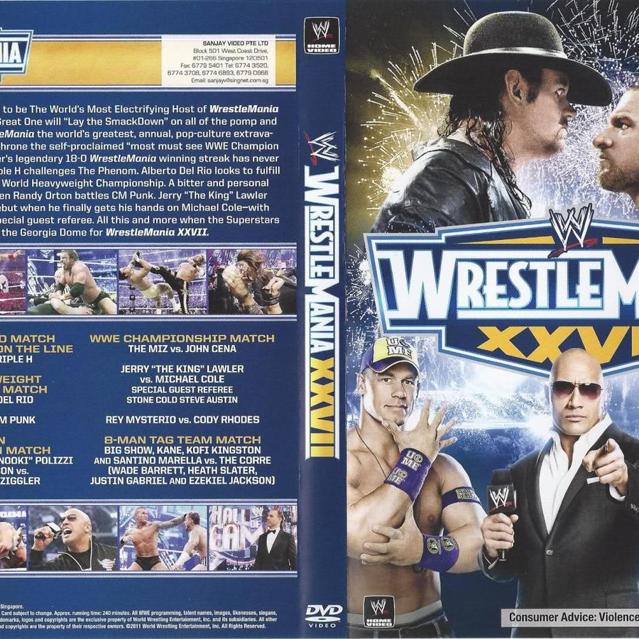 Wrestlemania xxvii DVDs & Videos Pwcatalog