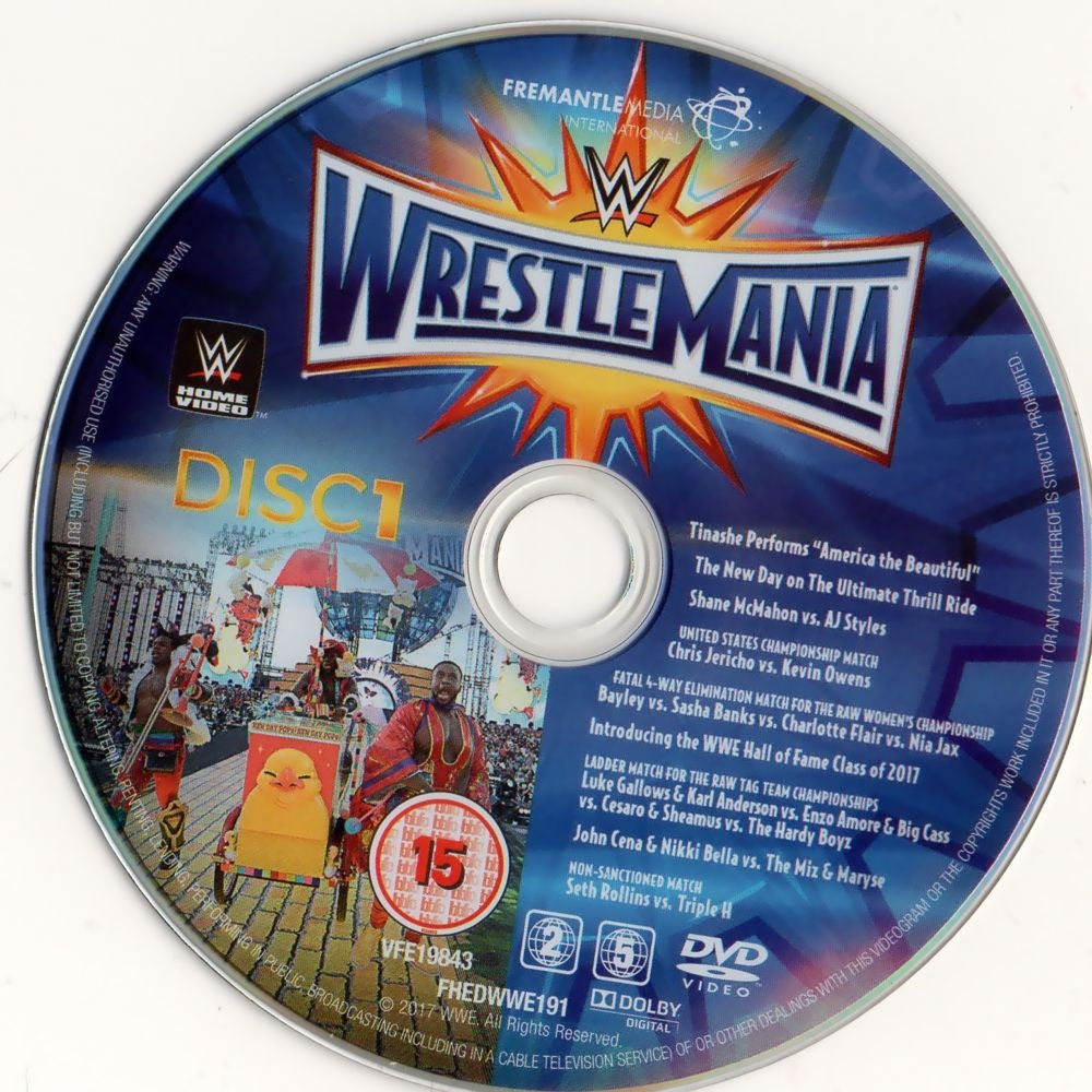 wwe Wrestlemania 33 pal disc 1 DVDs & Videos Pwcatalog