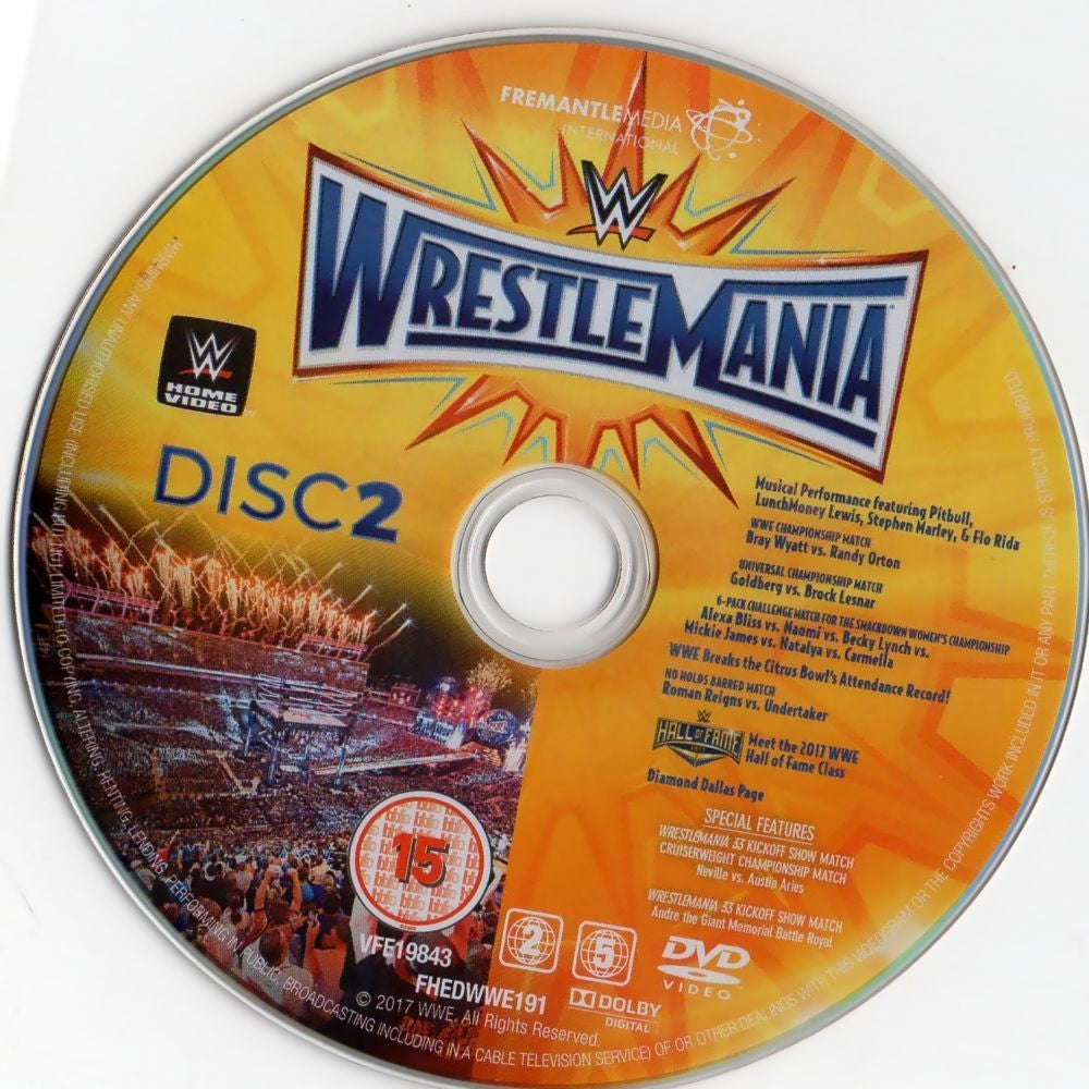wwe Wrestlemania 33 pal disc 2 DVDs & Videos Pwcatalog