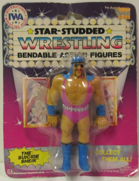 IWA Star-Studded Wrestling Bendable Action Figures Singles The Suicide Sheik [Alternate Card]