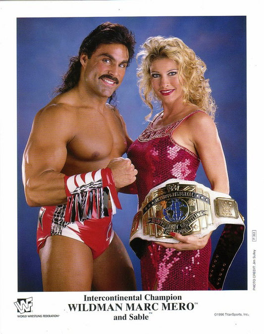 1996 WWF IC CHAMPION Wildman Marc Mero , Sable (RARE) P363b Color
