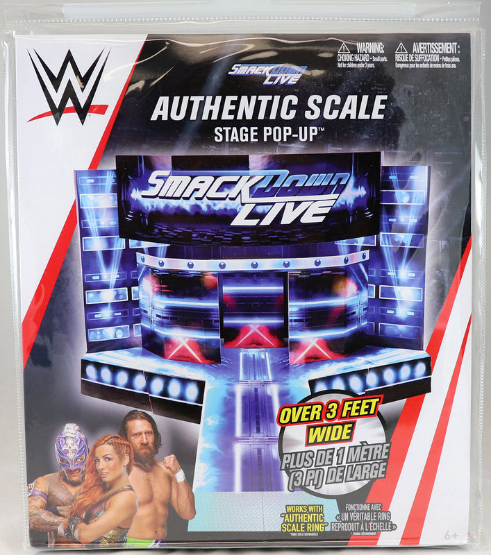 WWE Wicked Cool Toys Authentic Scale Stage Pop-Up [Smackdown Edition, Exclusive] Action & Toy Figures PWcatalog