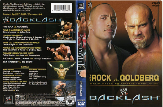 backlash 2003 DVDs & Videos Pwcatalog