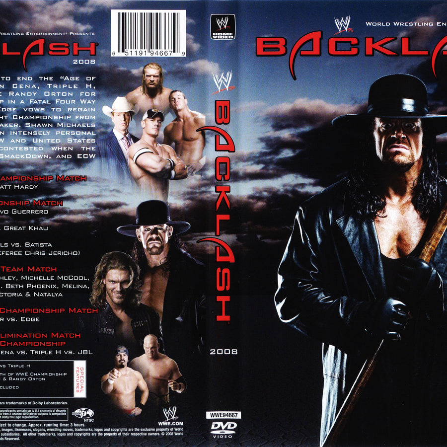 backlash 2008 DVDs & Videos Pwcatalog