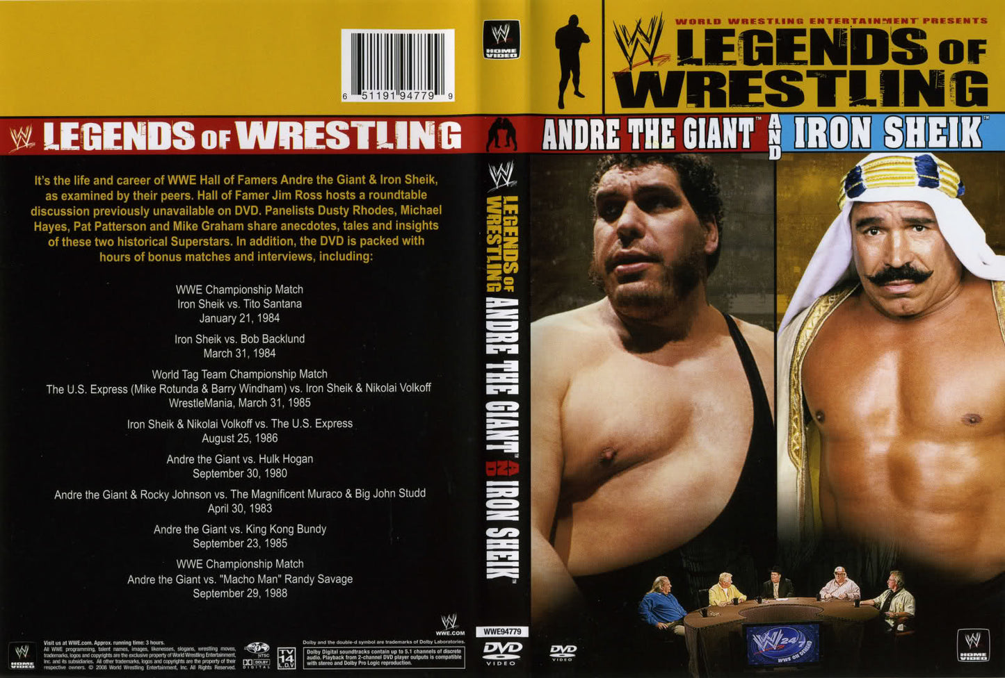 legends of wrestling andre the giant and iron sheik DVDs & Videos Pwcatalog