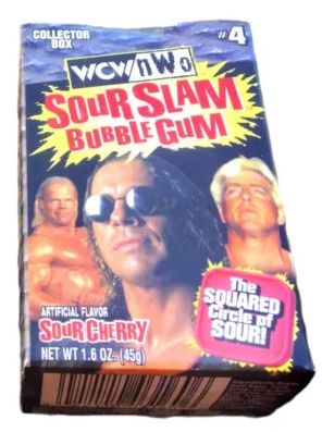 WCW SOUR-SLAM  #4 Bret Hart, Lex Luger & Ric Flair 1999 Amurol Bubble Gum