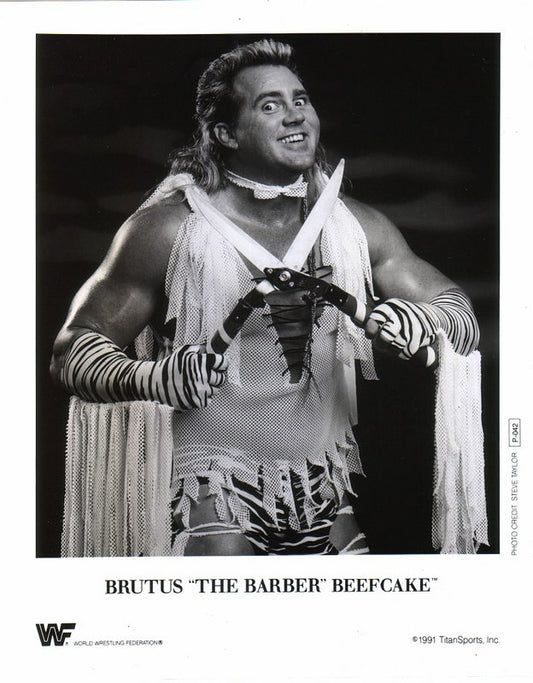 1991 Brutus"The Barber" Beefcake P042 b/w