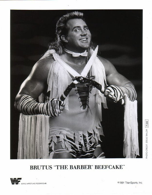 1991 Brutus"The Barber" Beefcake P042 b/w 