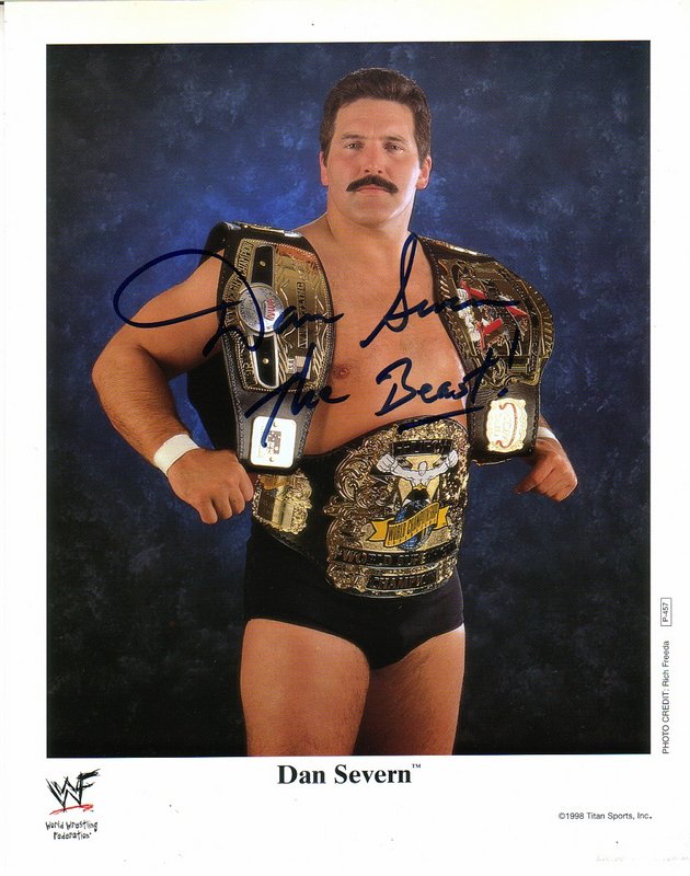 1998 NWA CHAMPION Dan Severn P457 (signed) color 