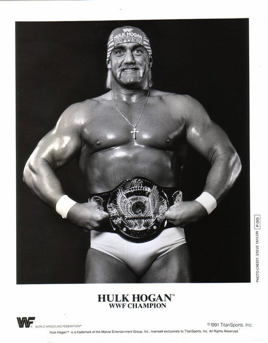 1991 WWF CHAMPION Hulk Hogan P045 b/w