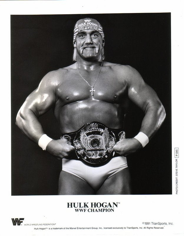 1991 WWF CHAMPION Hulk Hogan P045 b/w 