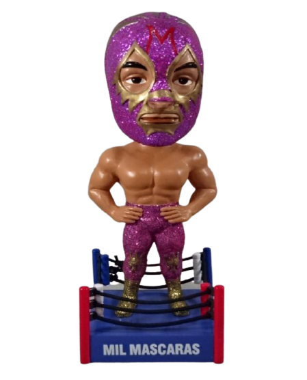 CharaPro Big Head Series Mil Mascaras [In Purple Ring Gear] Action & Toy Figures PWcatalog