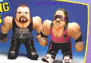 WWF Just Toys Wrestling Buddies Unreleased/Prototype Diesel & Bret "Hitman" Hart [Unreleased]
