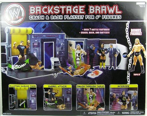 WWE Jakks Pacific Backstage Brawl Crash & Bash Playset for 6" Figures [With Triple H] Action & Toy Figures PWcatalog