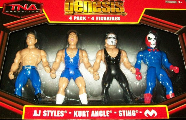 TNA/Impact Wrestling Jakks Pacific Genesis Multipack: AJ Styles, Kurt Angle, Sting & Suicide