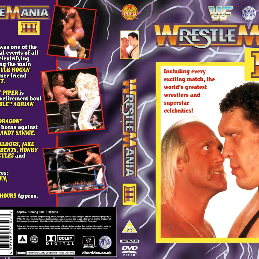Wrestlemania iii DVDs & Videos Pwcatalog