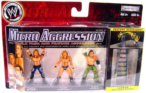 WWE Jakks Pacific Micro Aggression 12 Zack Ryder, Curt Hawkins & Matt Hardy