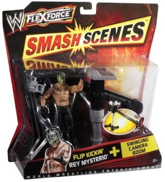 WWE Mattel Flex Force Smash Scenes Flip Kickin' Rey Mysterio