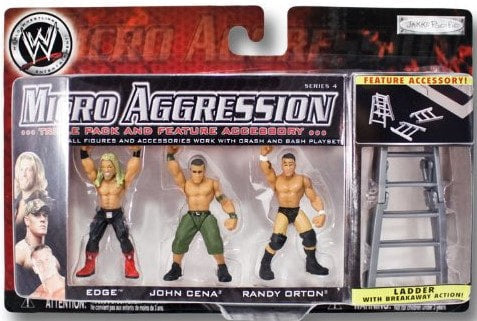 WWE Jakks Pacific Micro Aggression 4 Edge, John Cena & Randy Orton