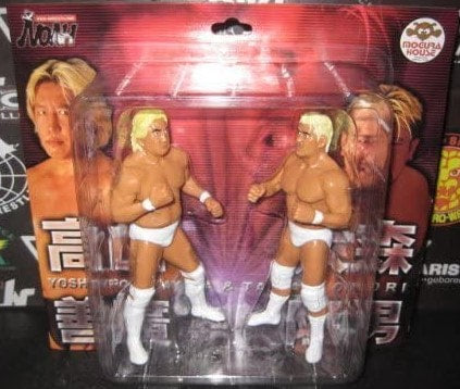 Pro-Wrestling NOAH Mogura House Multipack: Yoshihiro Takayama & Takao Omori [With White Trunks & Blond Hair, In Fighting Pose]