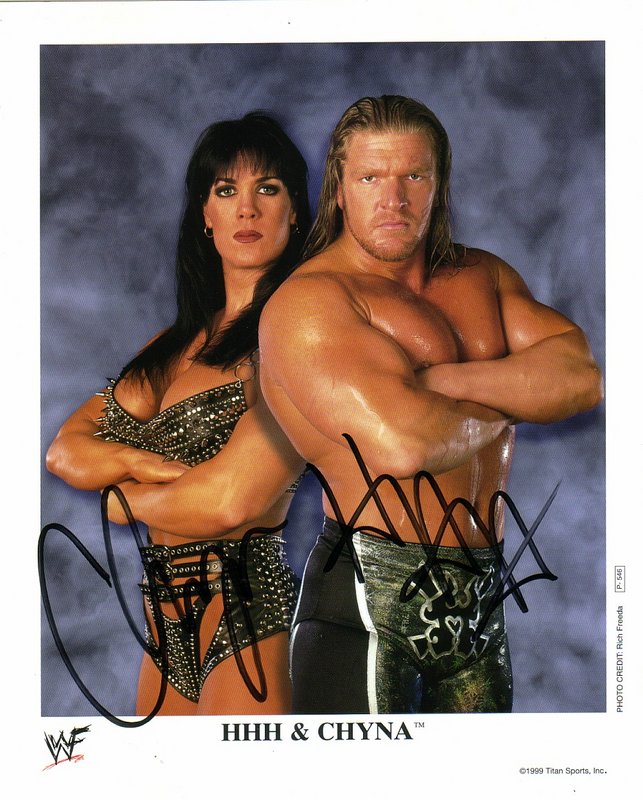 1999 HHH , Chyna P546 (signed) color 