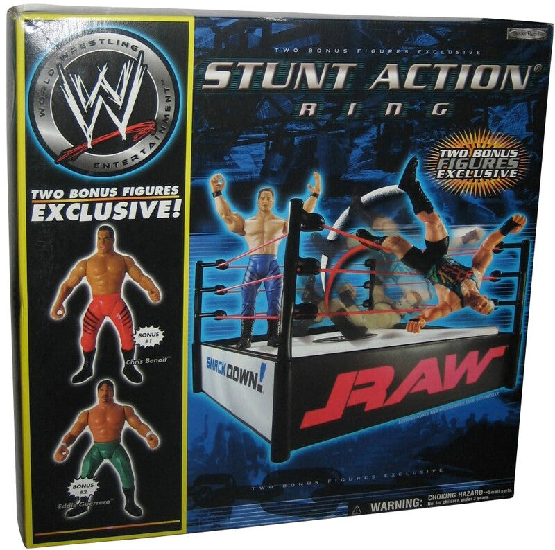 2003 WWE Jakks Pacific Stunt Action Ring [With Chris Benoit & Eddie Guerrero] Action & Toy Figures PWcatalog