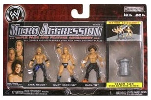 WWE Jakks Pacific Micro Aggression 14 Zack Ryder, Curt Hawkins & Carlito