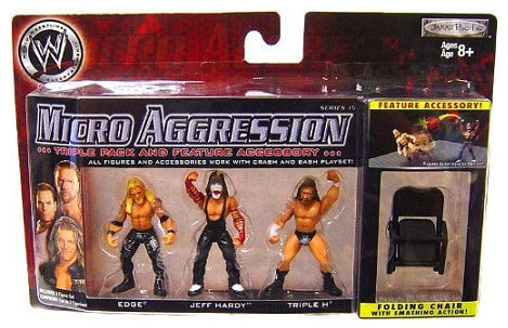 WWE Jakks Pacific Micro Aggression 15 Edge, Jeff Hardy & Triple H