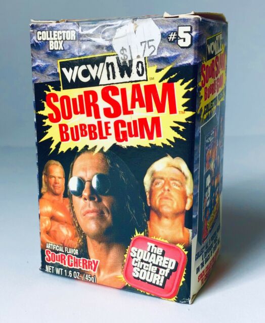WCW SOUR-SLAM #5 Bret Hart, Lex Luger & Ric Flair 1999 Amurol Bubble Gum PWcatalog