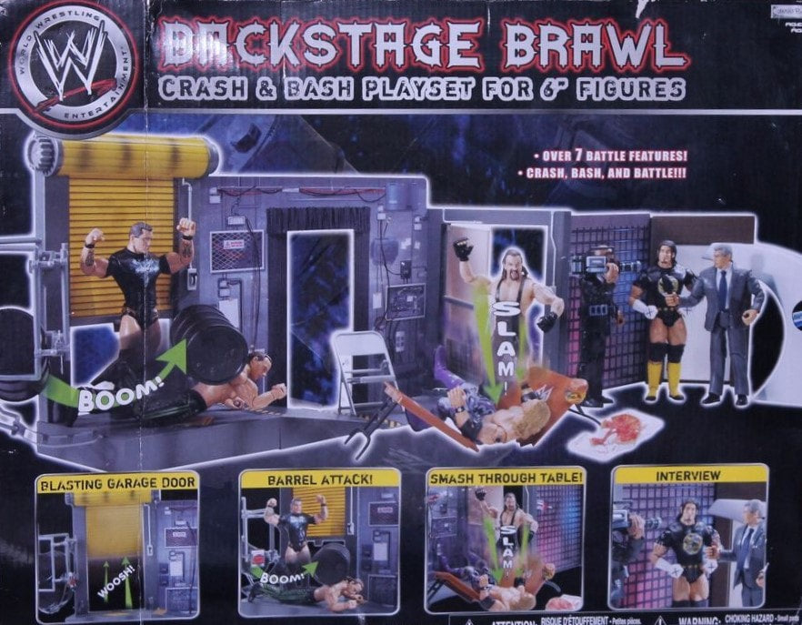 WWE Jakks Pacific Backstage Brawl Crash & Bash Playset for 6" Figures