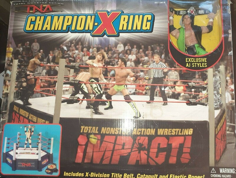 TNA/Impact Wrestling Marvel Toys TNA Wrestling Impact! Wrestling Rings & Playsets: Champion-X Ring [With AJ Styles] Action & Toy Figures PWcatalog