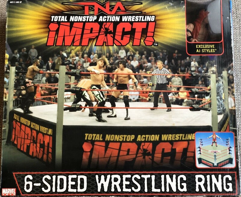 TNA/Impact Wrestling Marvel Toys TNA Wrestling Impact! Wrestling Rings & Playsets: 6-Sided Wrestling Ring [With AJ Styles] Action & Toy Figures PWcatalog