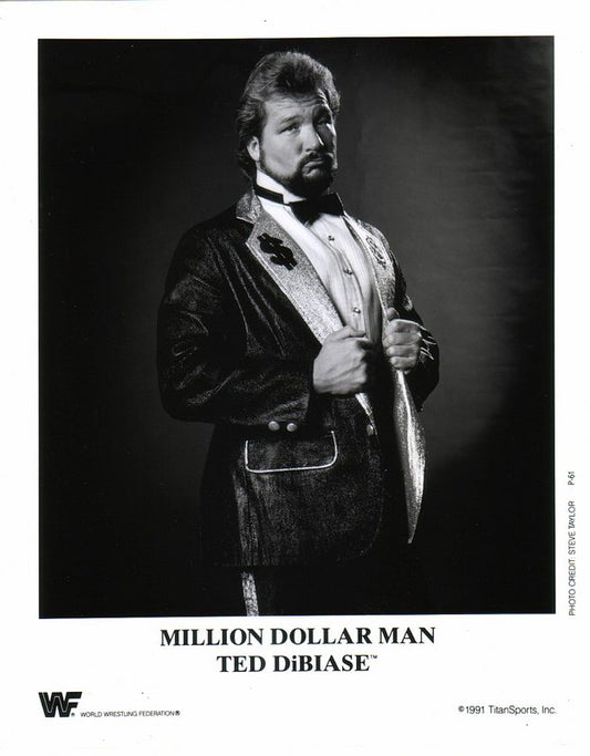 1991 Million Dollar Man Ted Dibiase P61 b/w 