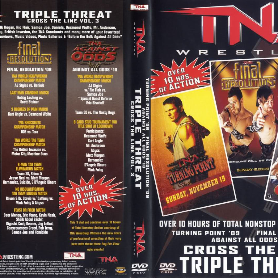 cross the line vol3 triple threat turning point 2009 final resolution 2009 against all odds 2010 DVDs & Videos Pwcatalog