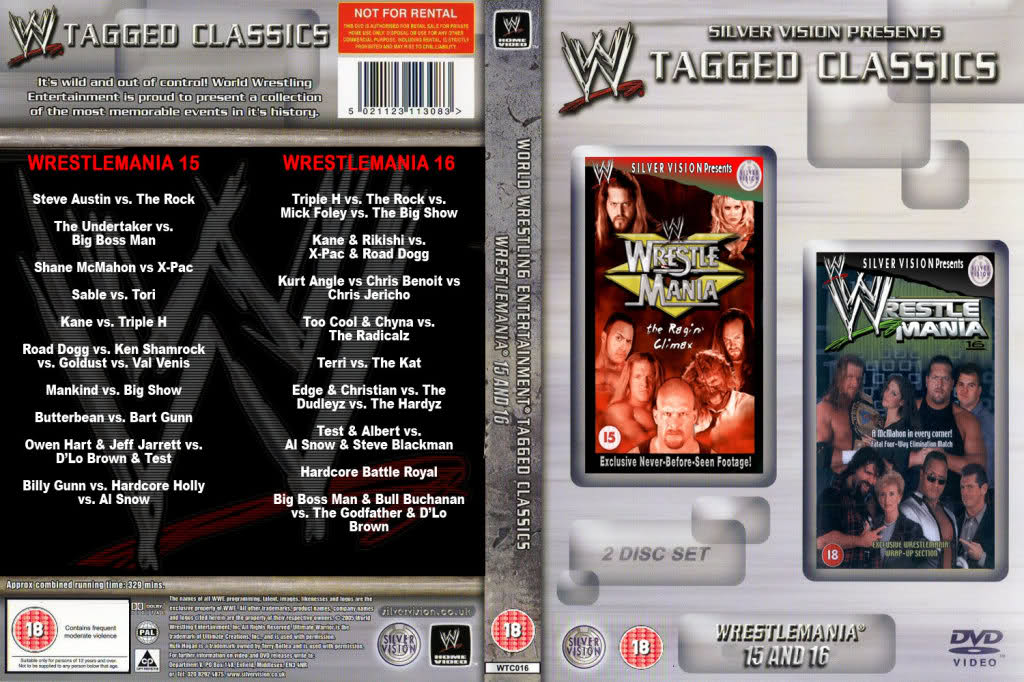 wrestlemania 15 16 DVDs & Videos Silver vision exclusive