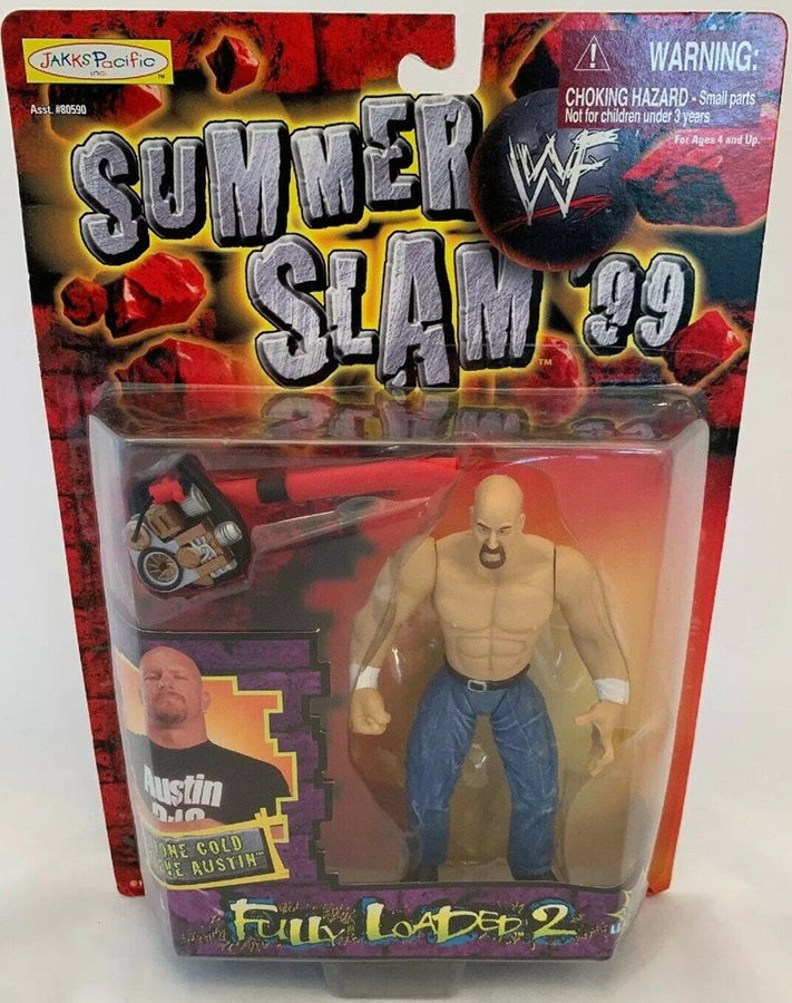 1999 WWF Jakks Pacific Fully Loaded Series 2 Stone Cold Steve Austin Action & Toy Figures PWcatalog