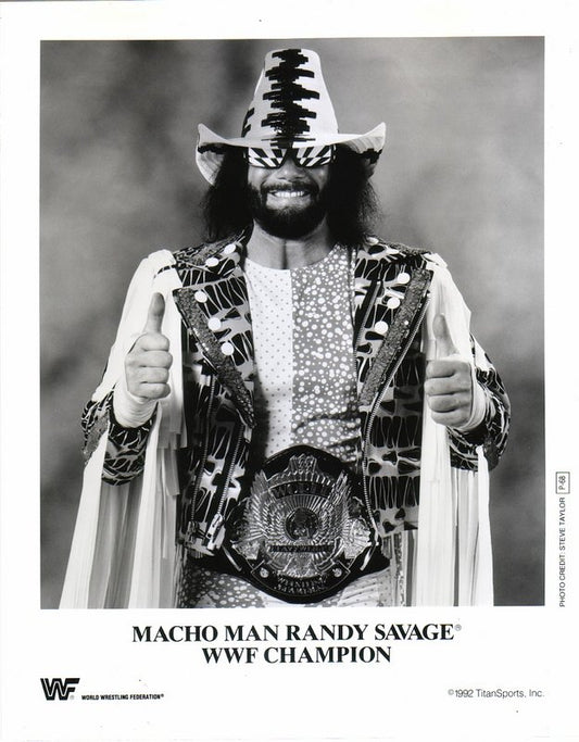 1992 WWF CHAMPION Macho Man Randy Savage P68 b/w