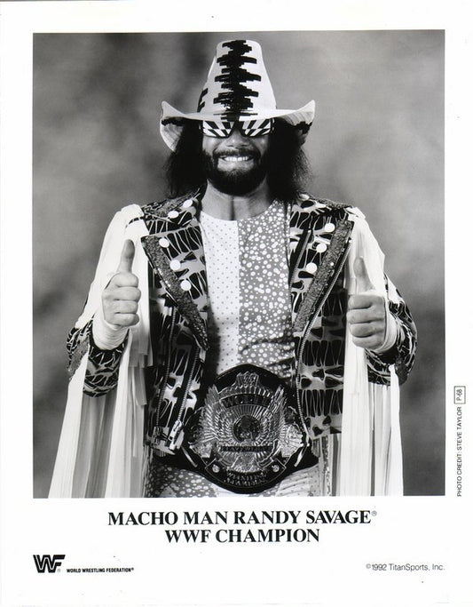1992 WWF CHAMPION Macho Man Randy Savage P68 b/w 