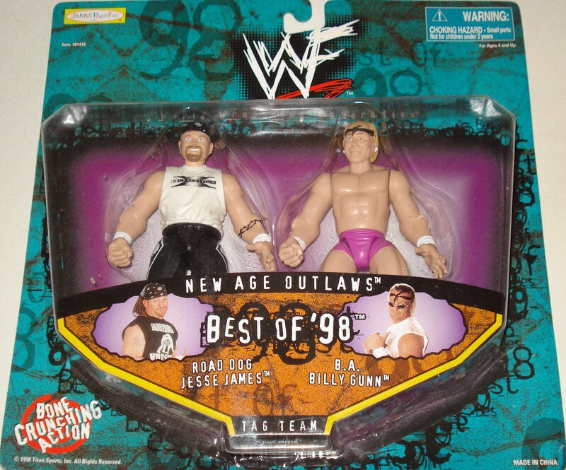 1998 WWF Jakks Pacific Best of 1998  New Age Outlaws: Road Dog Jesse James & B.A. Billy Gunn [Exclusive]