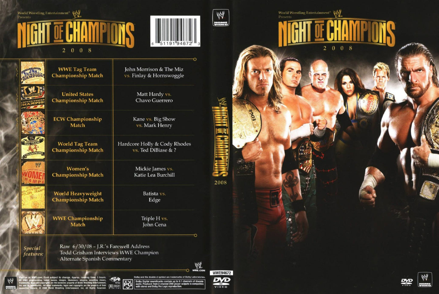 night of champions 2008 DVDs & Videos Pwcatalog