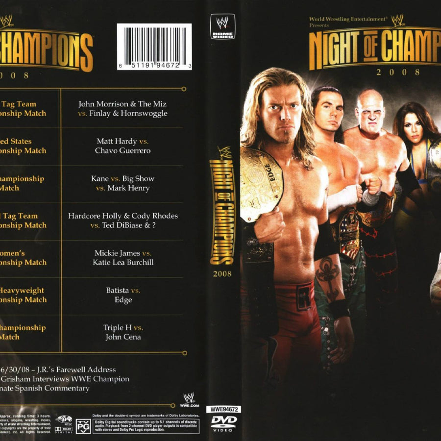 night of champions 2008 DVDs & Videos Pwcatalog