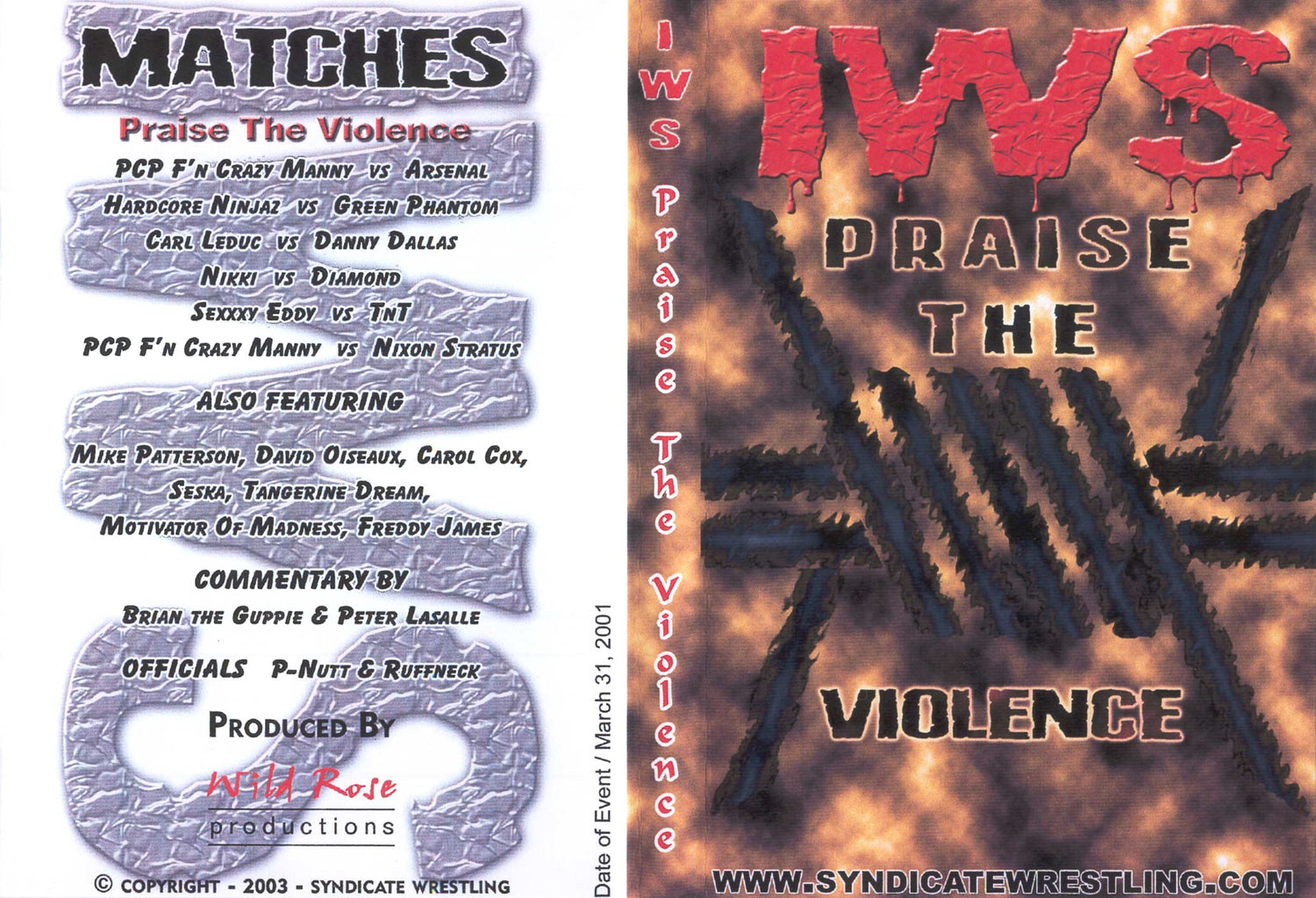 praise the violence 2001 DVDs & Videos Pwcatalog